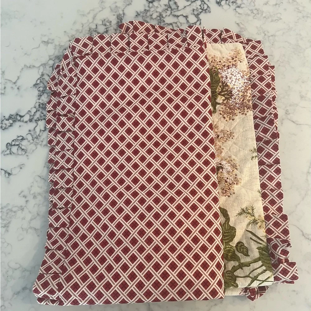 Waverly Floral Cottage King Bedding Reversible Shams, Quilted Comforter, Skirt